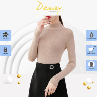 Áo len nữ DEMAY, cổ 3 phân mềm mịn chuẩn dáng