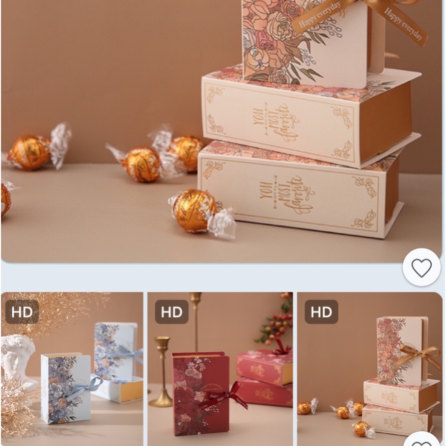 Hộp đựng quà siêu xinh có sẵn nhiều mẫu phong cách thanh lịch đựng mĩ phẩm bánh kẹo cao cấp