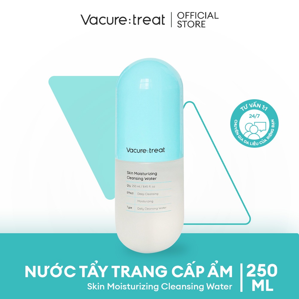 Nước Tẩy Trang Chiết Xuất 10 Loại Lợi Khuẩn Probiotic Vacure:treat Skin Moisturizing Cleansing Water 250ml