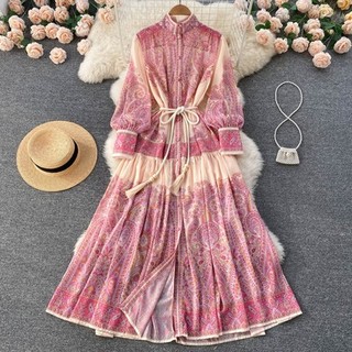 Đầm maxi vintage dáng dài
