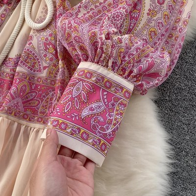 Đầm maxi vintage dáng dài