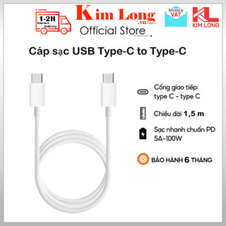 Cáp sạc nhanh Type C Xiaomi 5A-100W tốc độ 480Mbps (Type C to Type C) - Hàng Chính Hãng