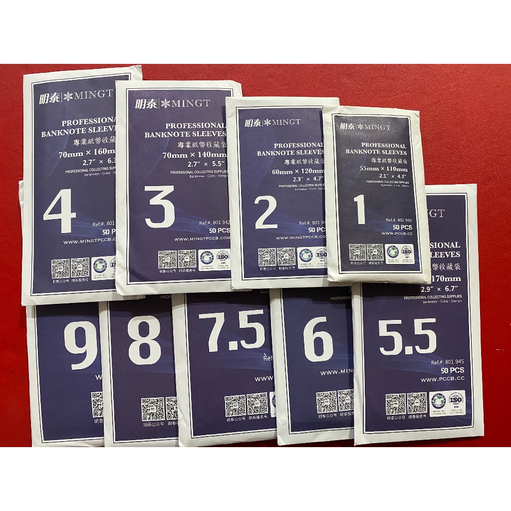 Túi nilon bảo quản tien sưu tập.