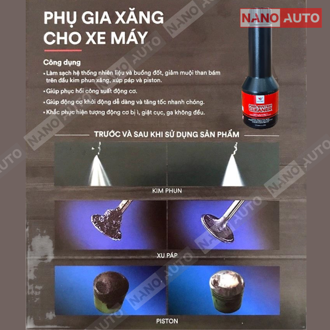 Chai súc bình xăng MAXLUBE, phụ gia vệ sinh buồng đốt, kim phun 60ml, Fuel System Cleaner