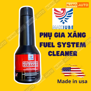 Chai súc bình xăng MAXLUBE, phụ gia vệ sinh buồng đốt, kim phun 60ml, Fuel System Cleaner