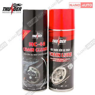 Vệ sinh sên THUNDER 400ml, chai xịt rửa sên, dưỡng sên, bôi trơn sên