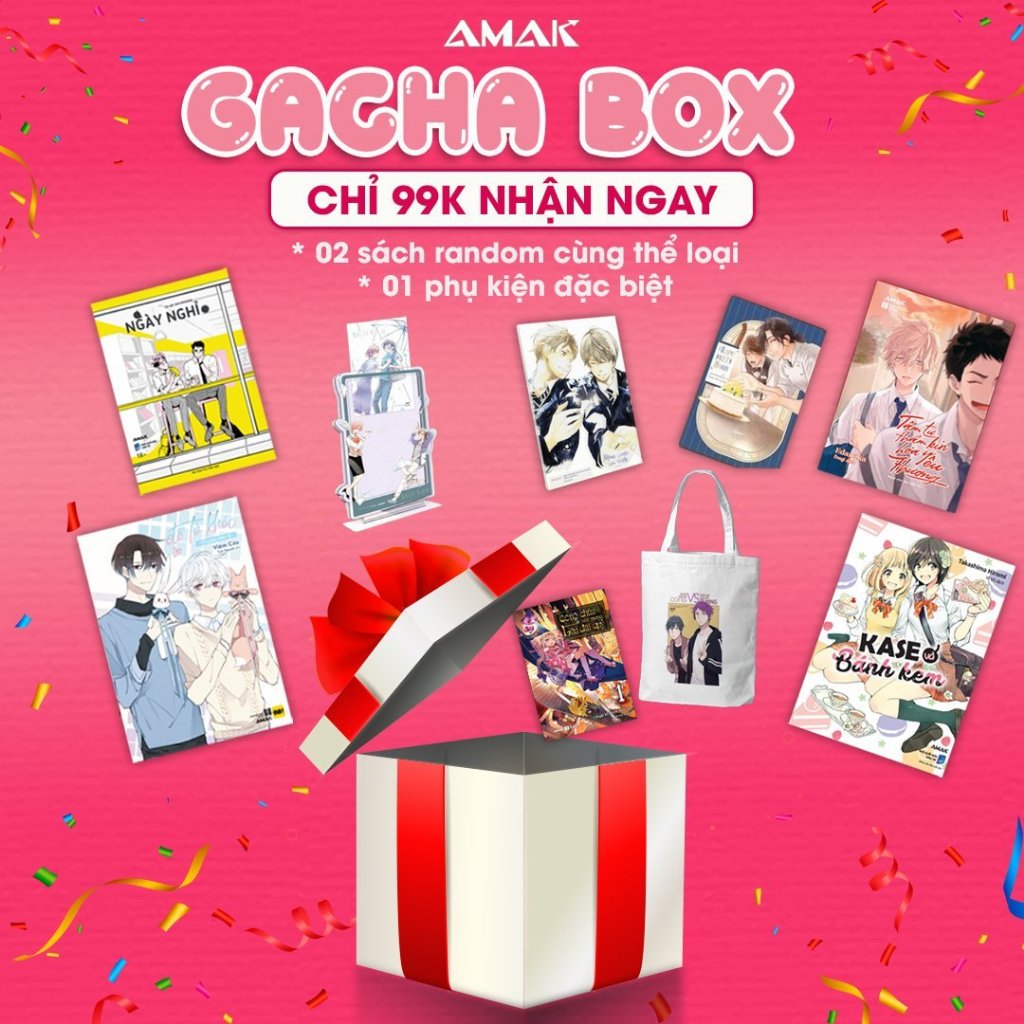 Quà tặng - GIFT BOX RANDOM - AMAK BOOKS - Random 02 sách và 01 quà đặc biệt