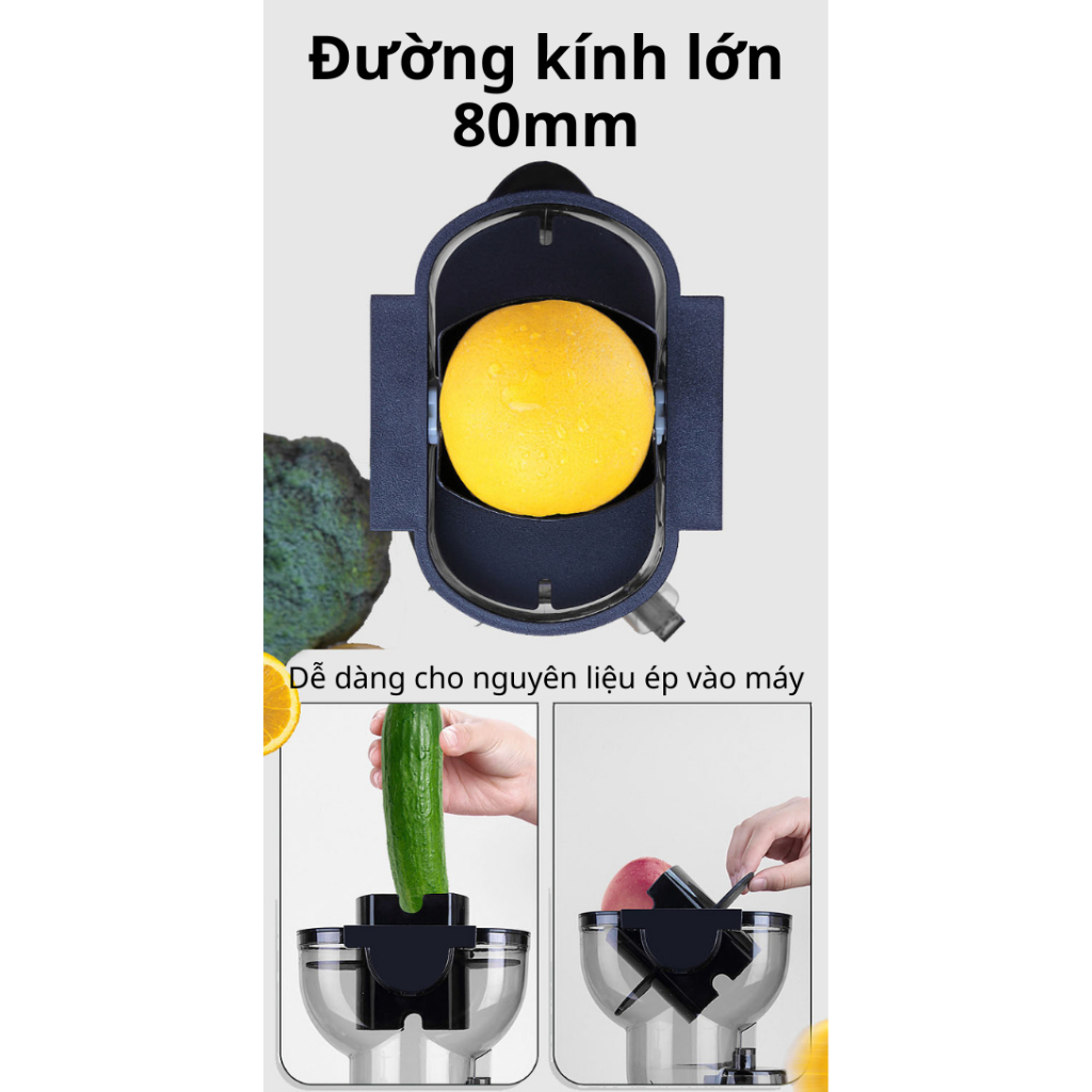Máy Ép Chậm Công Nghiệp KAW Công Suất 150W, Ép Hoa Quả Trái Cây, Hàng Chính Hãng, Bảo Hành 12 Tháng