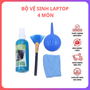 Bộ Vệ Sinh Laptop 4 Món Giúp Laptop luôn sạch sẽ sử dụng dễ dàng