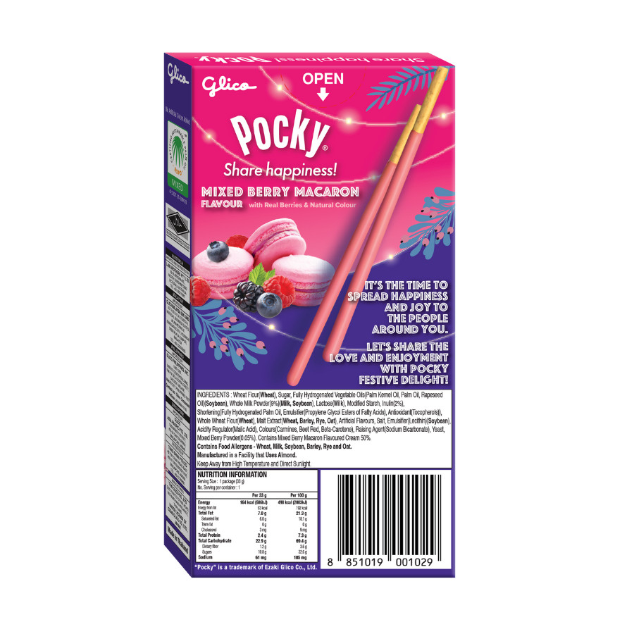 Combo 4 hộp Bánh que Glico Pocky vị Festive Delight 33gr