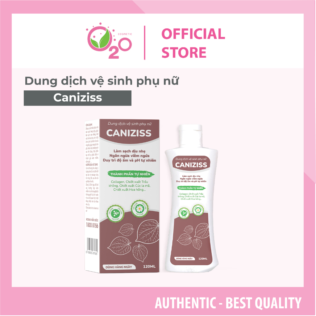 Dung Dịch Vệ Sinh Phụ Nữ Tinh Chất Lá Trầu Không Caniziss Khử Mùi