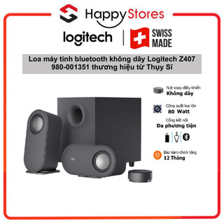 Loa máy tính bluetooth siêu trầm và điều khiển không dây Logitech Z407 thương hiệu từ Thụy Sĩ