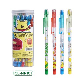  Hộp 20 bút chì khúc 2B Poboo CLASSMATE  bút chì đốt nét chì mịn tiện lợi dành cho bé tập viết luyện chữ NP101 