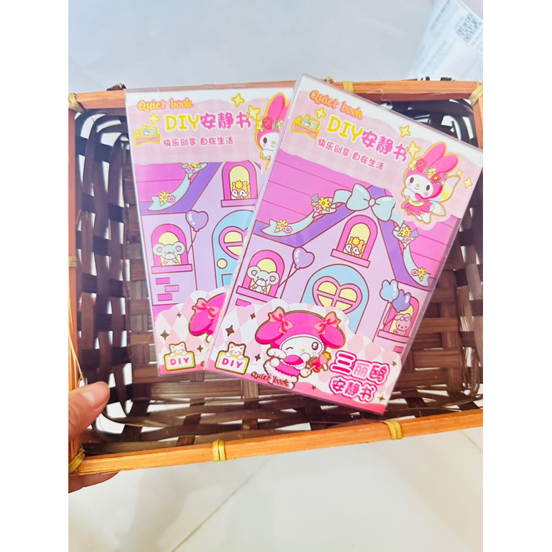 Đồ chơi cuốn sách yên tĩnh Sanrio Kuromi dành cho trẻ em bé trai bé gái, đồ chơi thủ công tự làm bằng tay không cần cắt