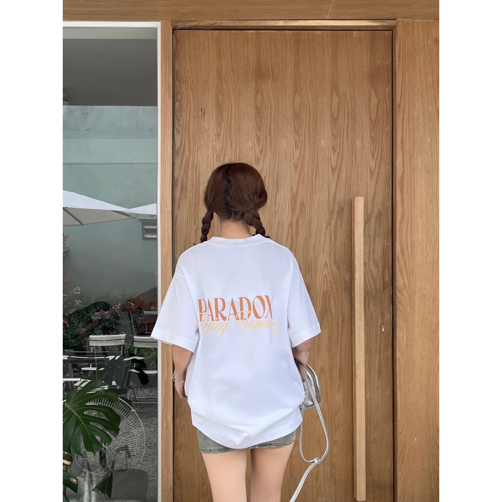 Áo thun form rộng Paradox tay lỡ - Unisex - In hình - THE GARDEN OF MEMORIES TEE - Trắng, Đen