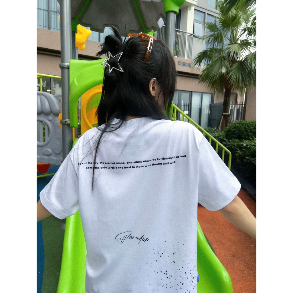 Áo thun form rộng Paradox tay lỡ - Unisex - In hình - DREAM WITH STARS TEE - Nhiều màu