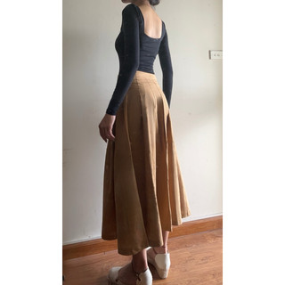 Chân váy midi công sở xếp ly xuất hàn
