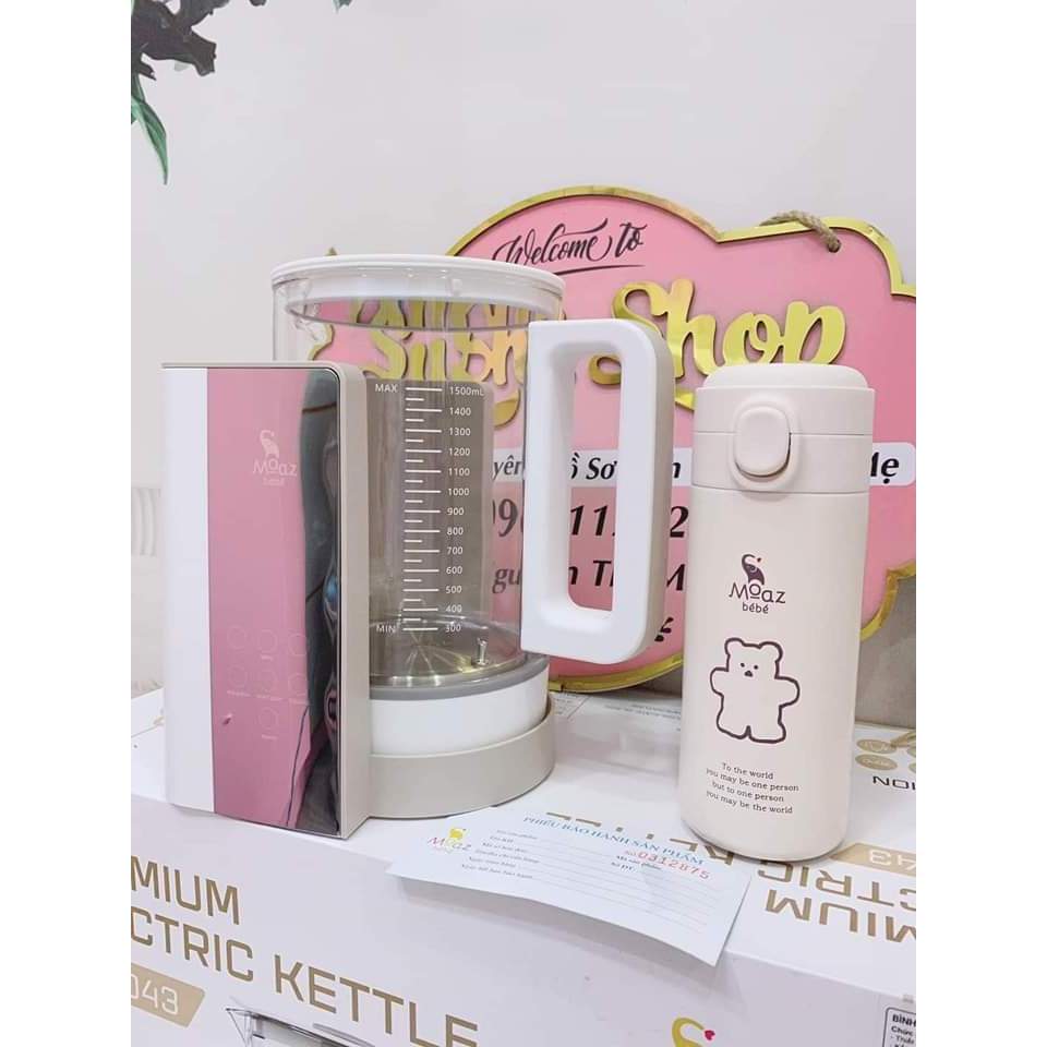 Bình Đun Nước Pha Sữa Cao Cấp Phiên Bản "Premium" Moaz Bébé MB043