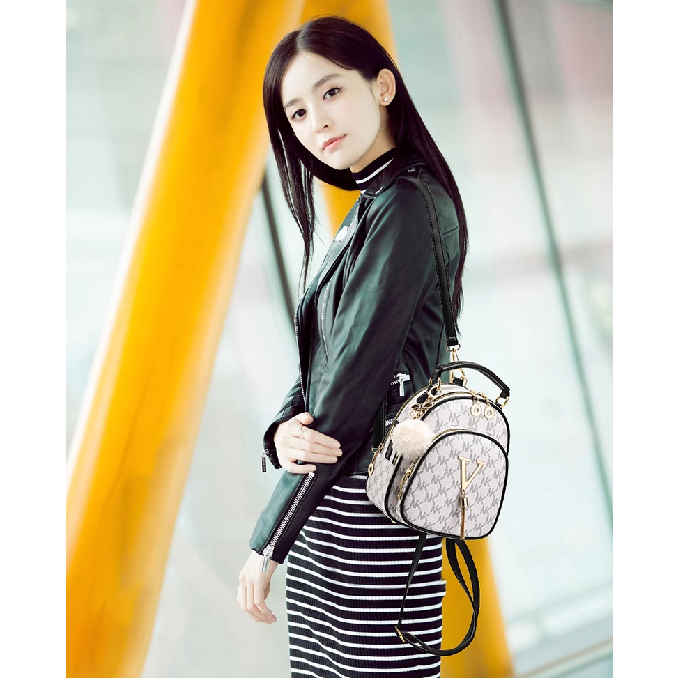 Balo nữ đẹp đeo 2 kiểu đeo chéo hoặc balo V tua Balo đi làm đi