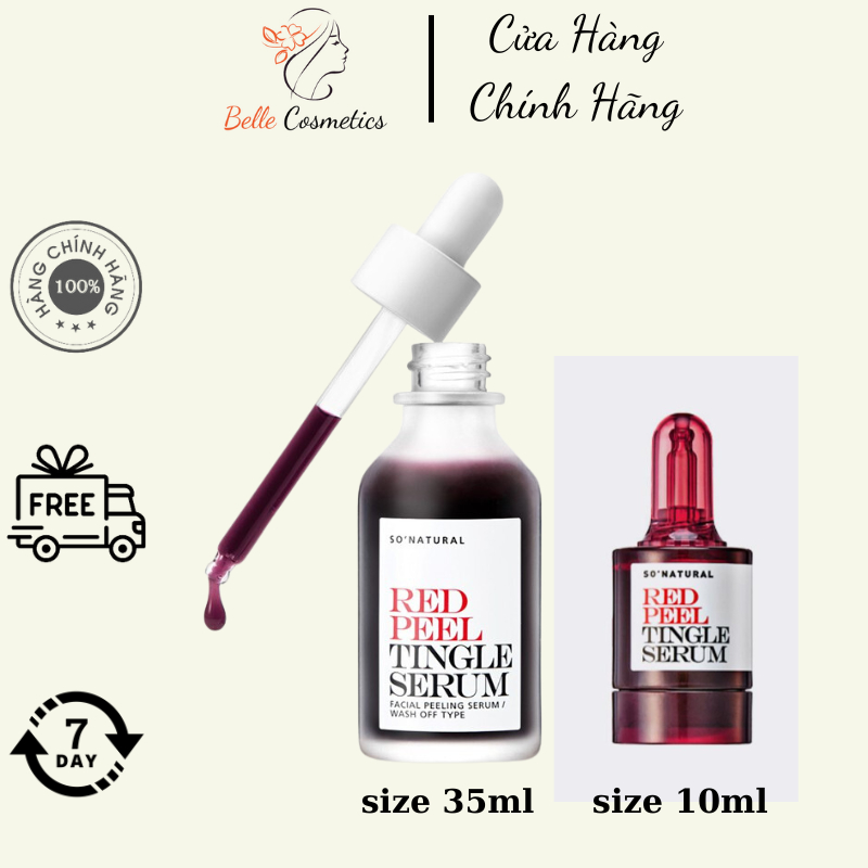 Red Peel Tingle Serum 35ml/10ml Tinh Chất Tái Tạo Da Chính Hãng So Natural Việt Nam