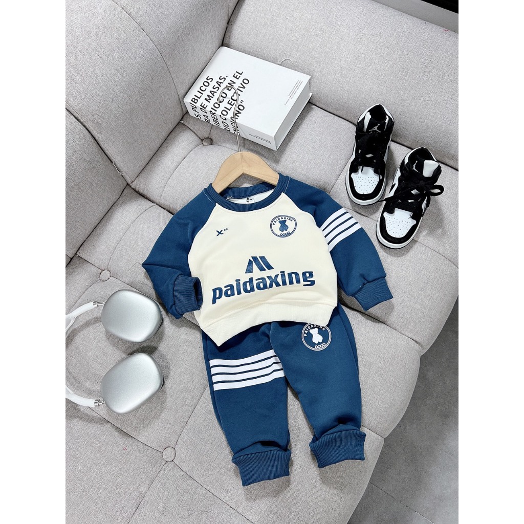 Bộ Thu Đông Bé Trai, Bộ Nỉ 2 Da Balda Vải Dày Form Đẹp Cho Bé Từ 8 - 18kg