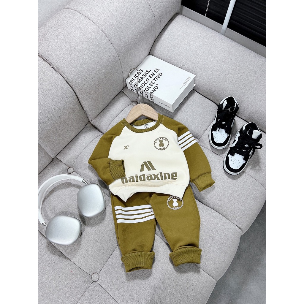 Bộ Thu Đông Bé Trai, Bộ Nỉ 2 Da Balda Vải Dày Form Đẹp Cho Bé Từ 8 - 18kg
