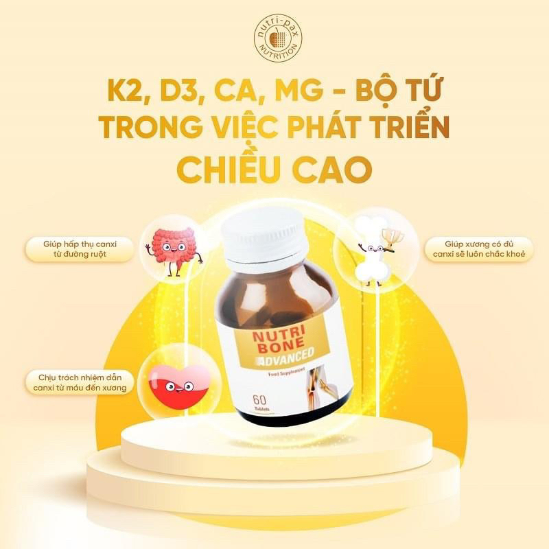 Viên bổ Canxi cao cấp NutriBone Advanced Hộp 60 viên
