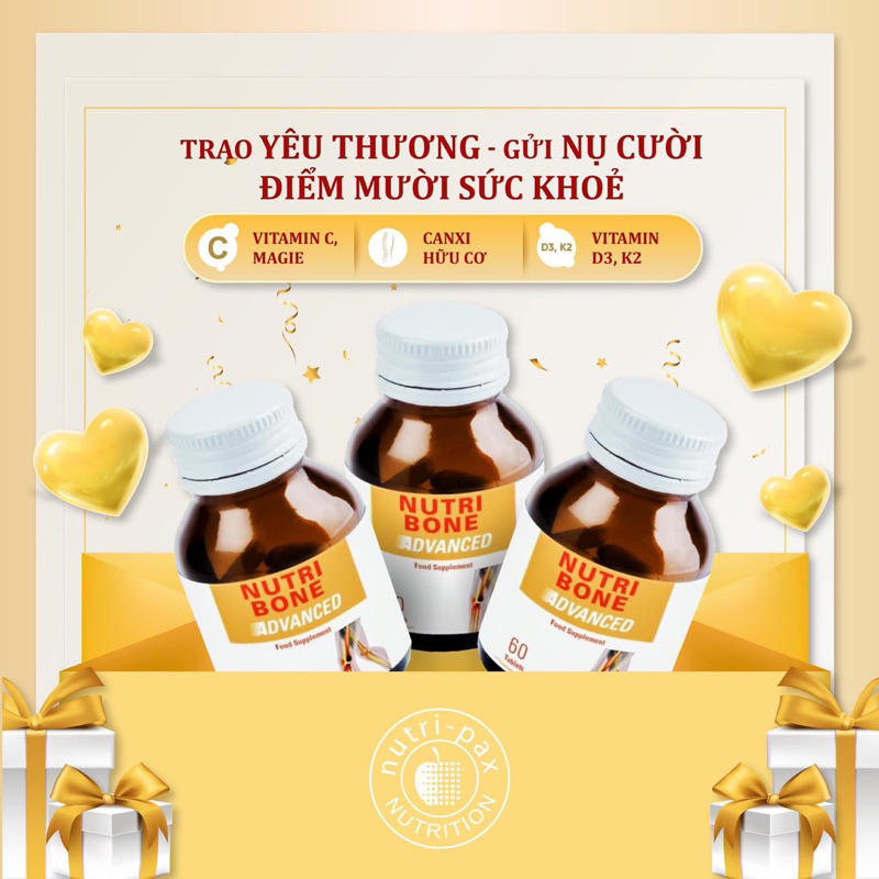 Viên bổ Canxi cao cấp NutriBone Advanced Hộp 60 viên