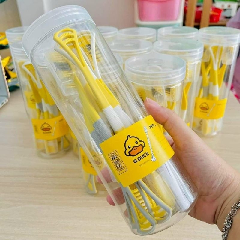 Bàn chải đánh răng vịt vàng hộp 8 cái