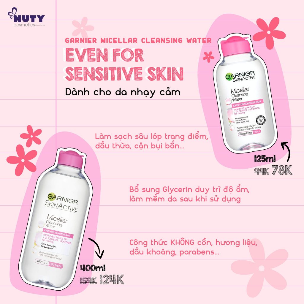 Nước Tẩy Trang Garnier Micellar Cleansing Water