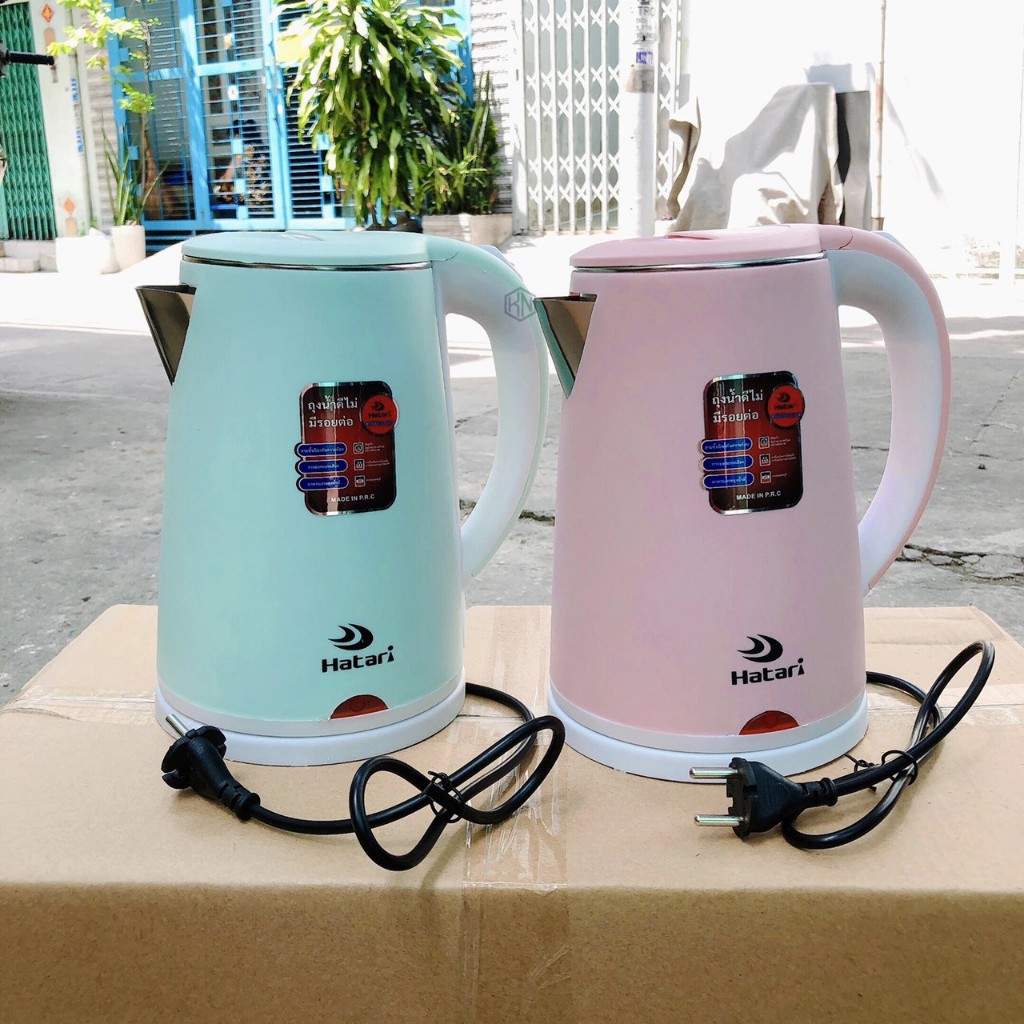 Bình Đun Siêu Tốc, Ấm Siêu Tốc, Bình Đun Nước 2.5L 2 Lớp Inox 304 Và Nhựa Sôi Nhanh, Chống Giật An Toàn_Tutustore