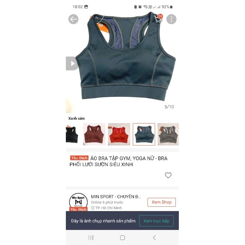 Thanh lý áo tập gym yoga sz M