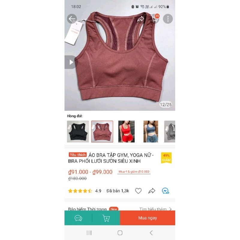Thanh lý áo tập gym yoga sz M