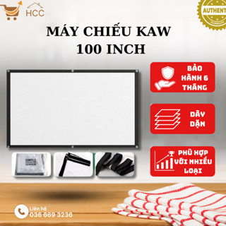 Màn chiếu treo tường KAW 4K chất liệu PVC cao cấp tỷ lệ 16:9, chuyên dụng cho máy chiếu