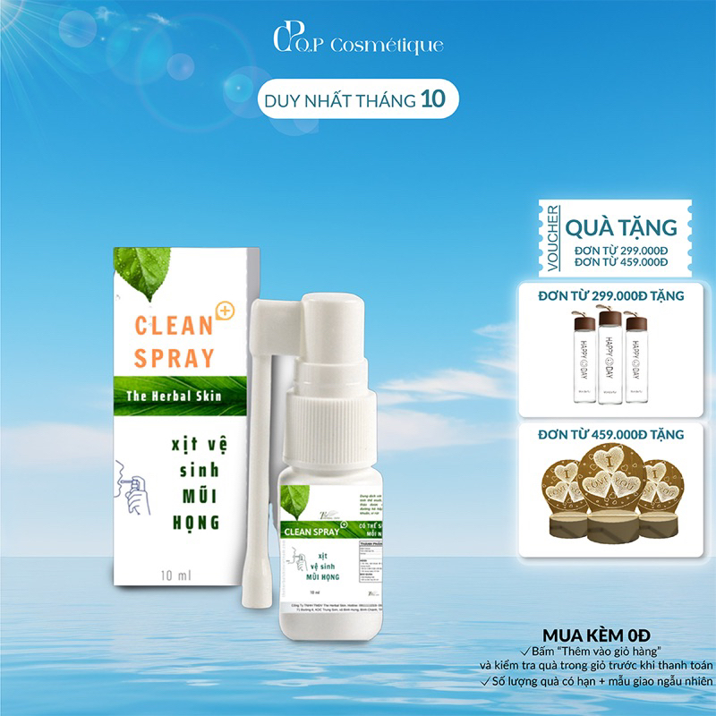 Dung dịch xịt mũi họng hằng ngày diệt khuẩn the herbal skin 10ml - ảnh sản phẩm 2