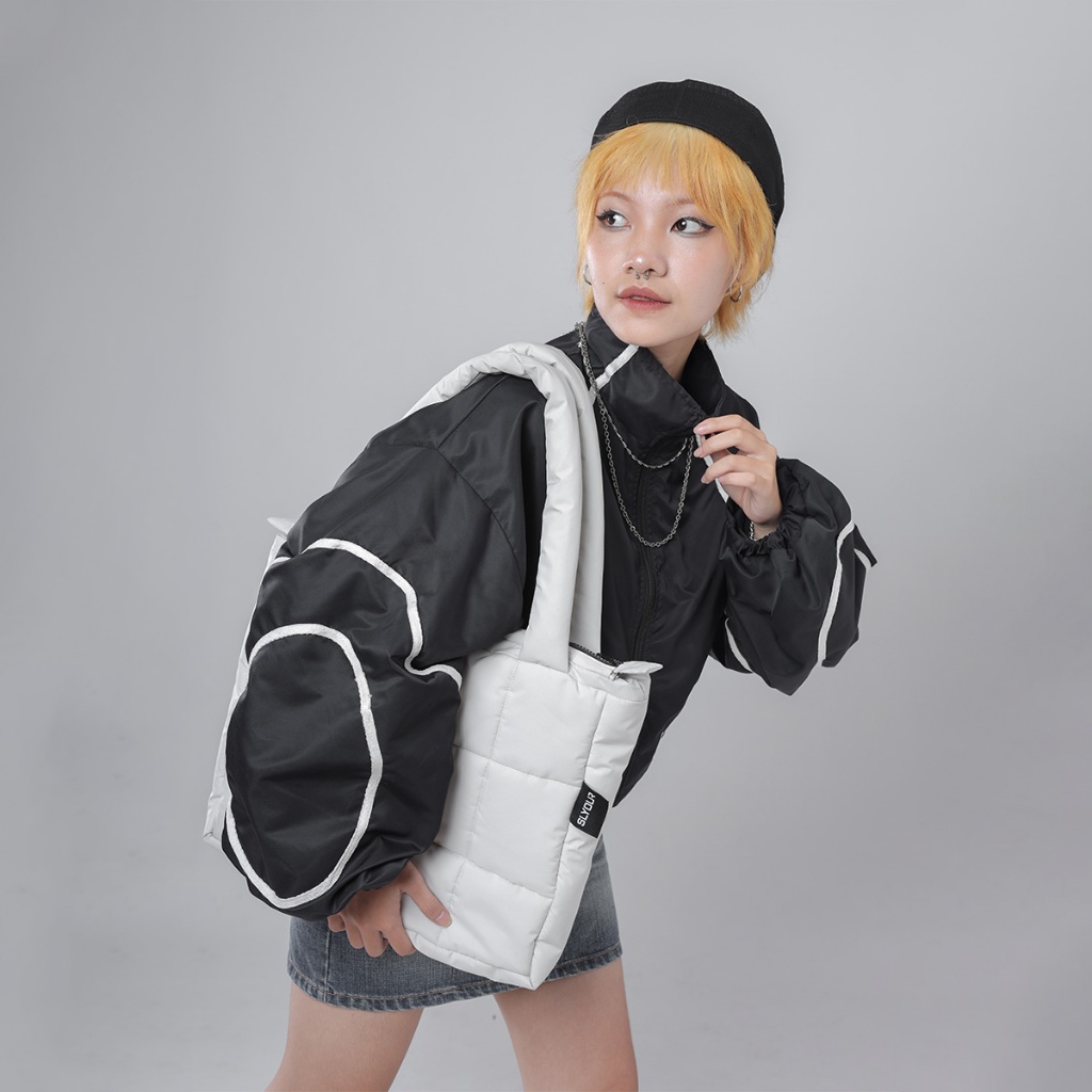 Túi TOTE trần bông kẻ caro - túi đeo chéo local brand SLYOUR