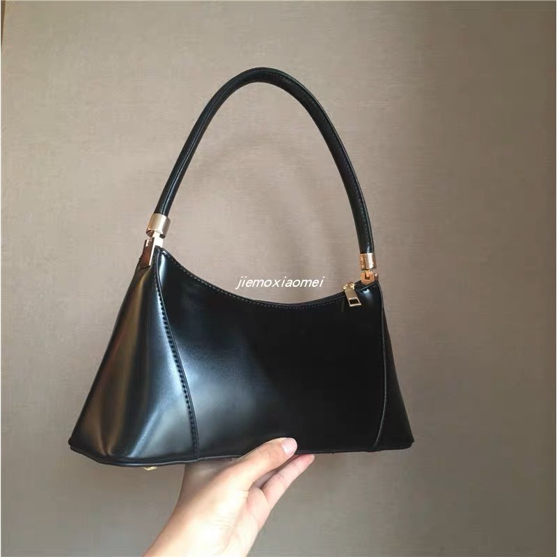 Túi xách nữ kẹp nách ngang da trơn phong cách vintage dễ phối đồ