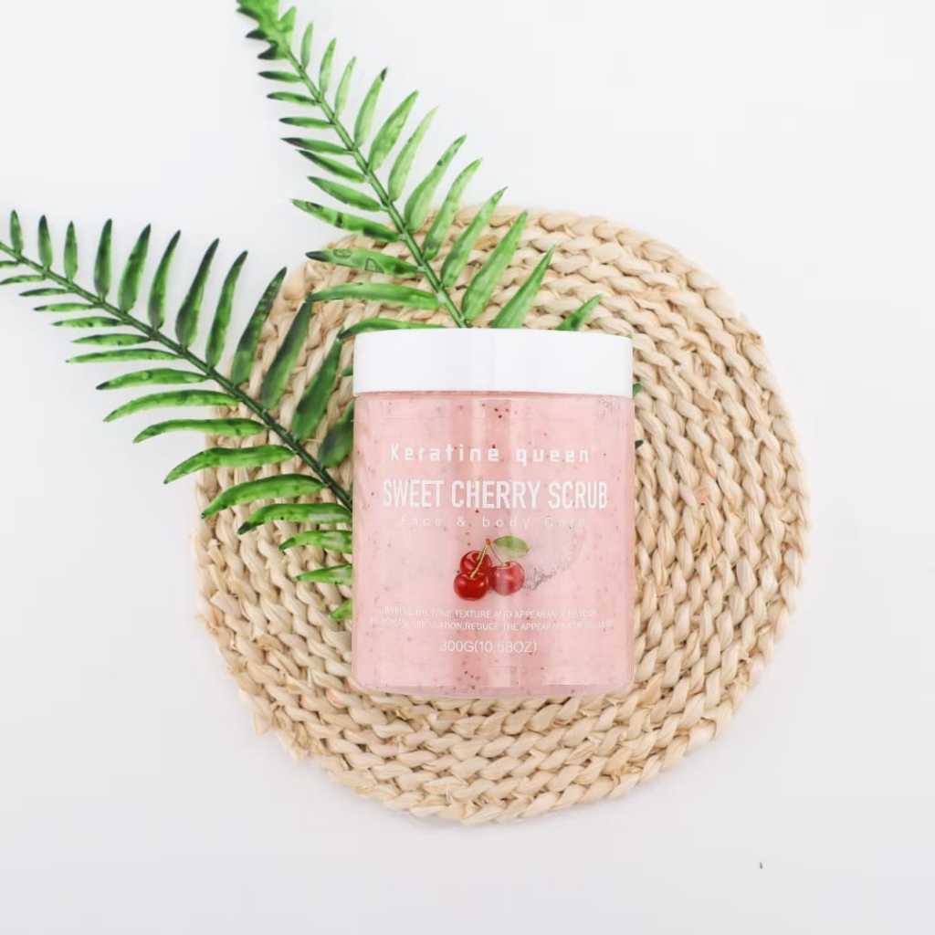 Tẩy Da Chết ANH ĐÀO 300gr Tẩy Da Chết Mặt Và Body Làm Sáng Da, Mịn Mượt & Mùi Hương Ngọt Ngào Keratine Queen