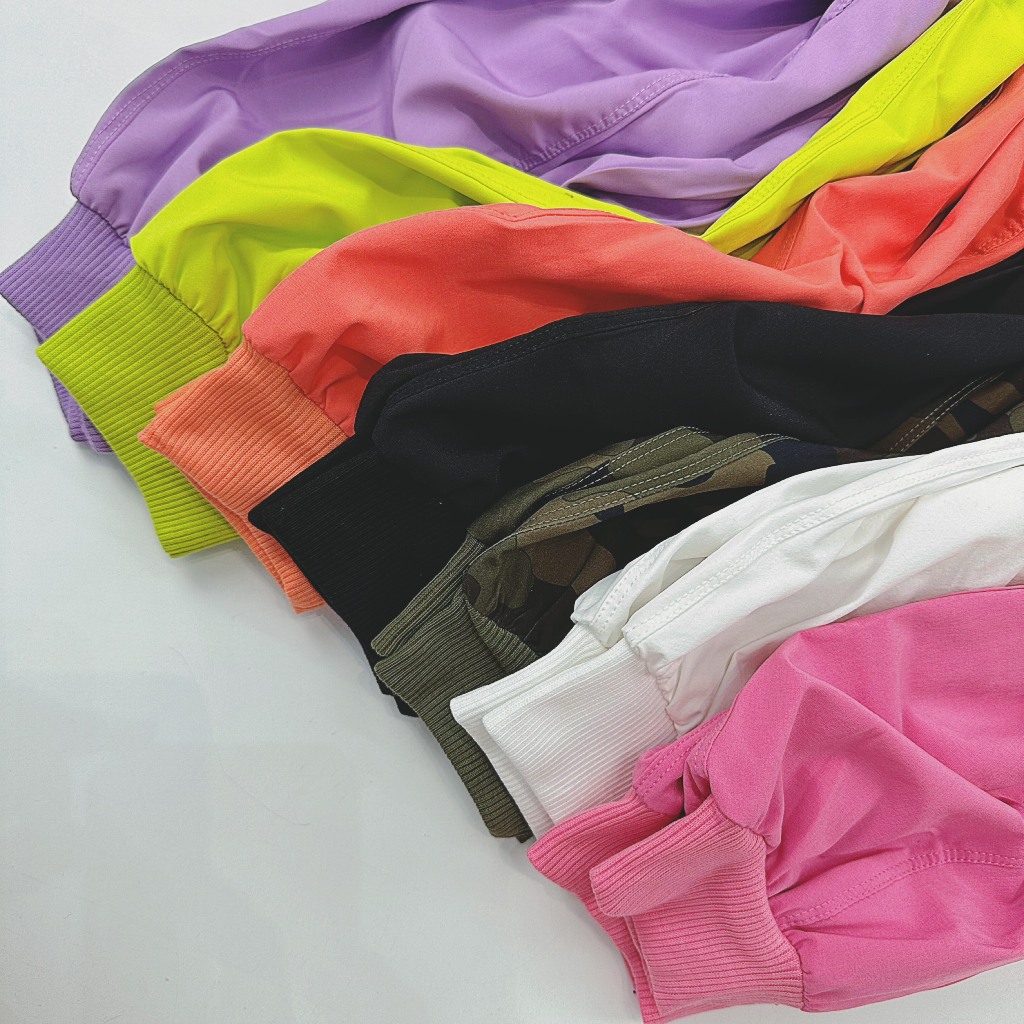 Quần Dài Jogger Thể Thao Nhún, Chất Xi Dù Co Giãn Nhẹ Siêu Đẹp