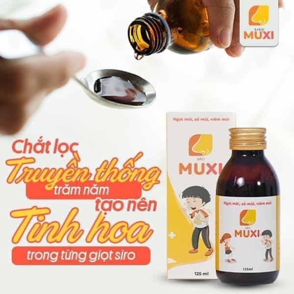 Siro MUXI - Hỗ trợ ngạt mũi, sổ mũi, viêm mũi, viêm xoang giúp khai khiếu, tiêu dịch, ấm đường hô hấp trên