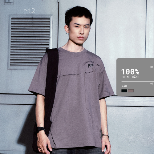 Áo phông ngắn tay Asymmetrical Hem HANOI RIOT T0208