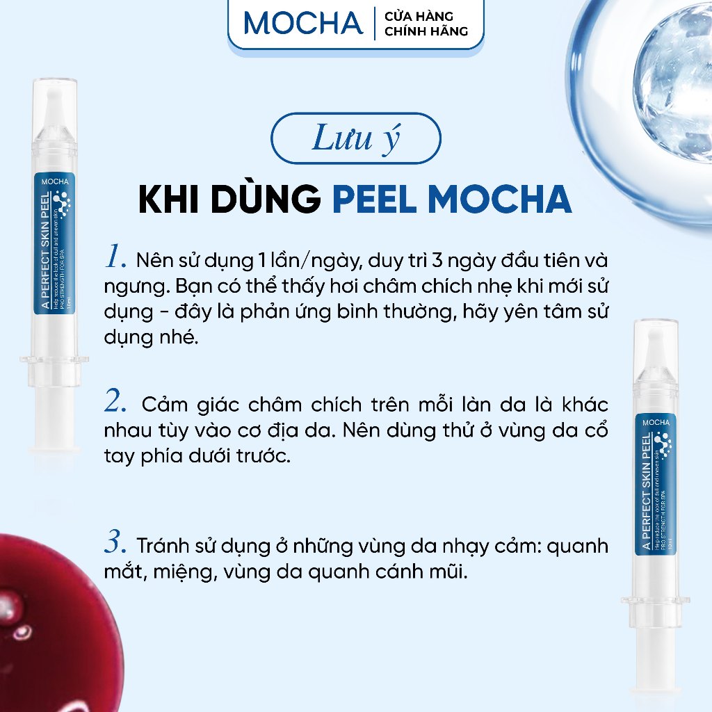 Peel Da Vi Tảo Retinol Mix Peel MOCHA, Tinh Chất Tái Tạo Da Sinh Học Tại Nhà 10ml x 2