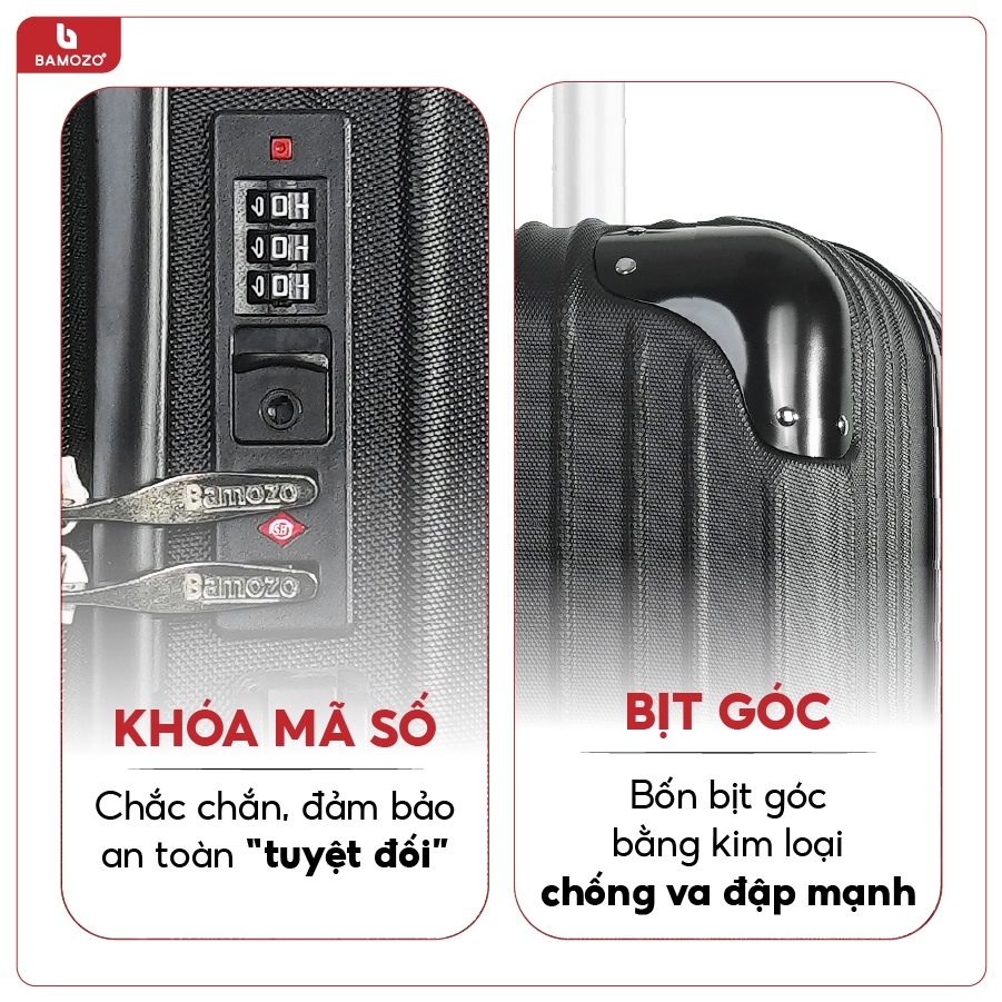 Vali Du Lịch Bamozo 8809 Cao Cấp Size 28 Bền Đẹp Bảo Hành 5 Năm