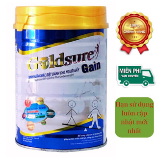 Sữa bột tăng cân Goldsure Gain (lon thiếc 900g, date mới luôn cập nhật)-Sản phẩm dinh dưỡng công thức dành cho người gầy