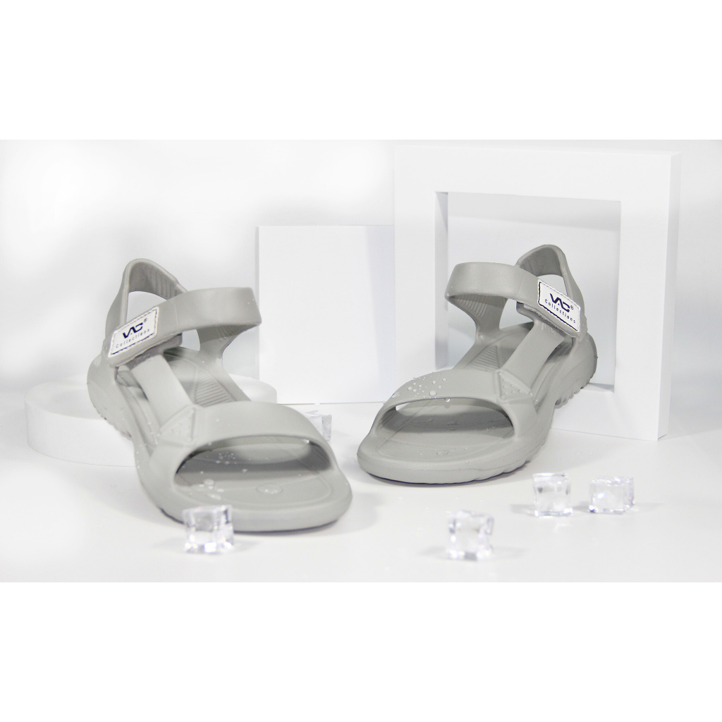 Dép sandal nam màu xám, xanh navy, đen đi mưa nhựa EVA nguyên khối, dáng ôm chân hàng Việt Nam E191