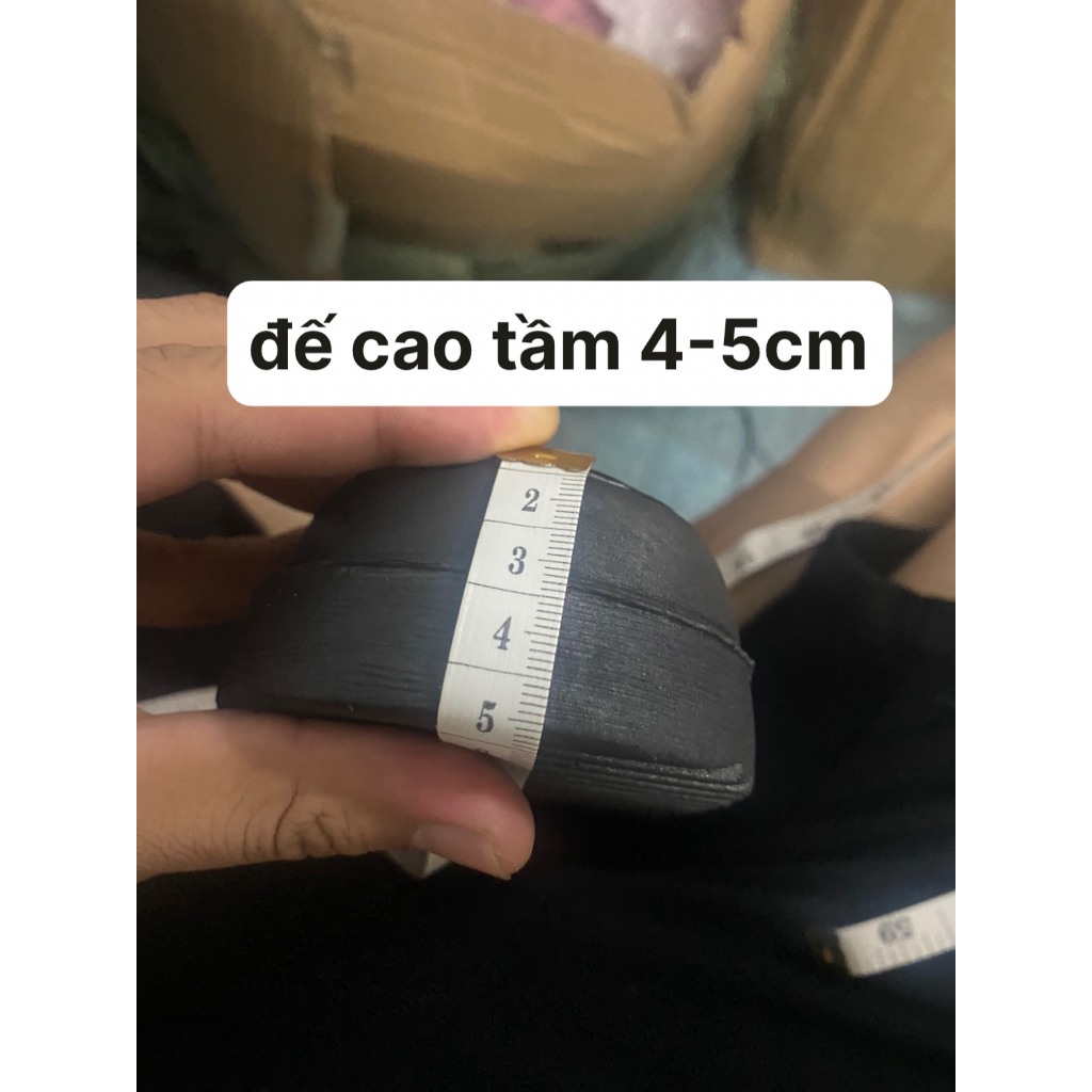 Dép Sandal Đế Cao 4-5 Cm Quai Chéo Đính Ngọc Trai Giả 2023