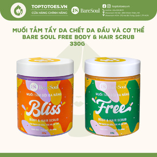 Muối tắm tẩy da chết da đầu và cơ thể Bare Soul Free Body & Hair Scrub 330g
