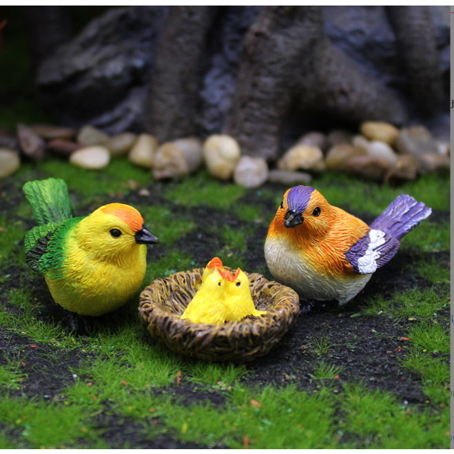 Mô hình chim làm tiểu cảnh, terrarium