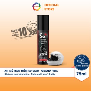 Khử mùi mũ bảo hiểm Su Star - Grand Prix xuất xứ Úc, Hạn Chế Sự Phát Triển Của Vi Khuẩn, Ẩm Mốc Sau 10 Giây(75ml)