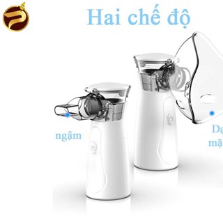 Máy Xông Mũi Họng, Máy Thở Khí Dung Đa Năng 2 trong 1 Cho Bé Và Người Lớn Máy Thở Khí Dung Cầm Tay Nhỏ Gọn